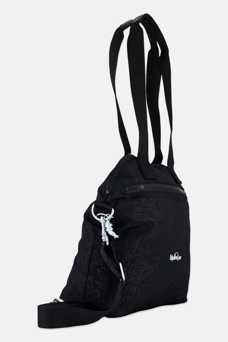 kipling Women Metal Logo Cross Body Bag, Black - Image 3